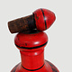 orient handgearbeitete Lacquerware Massiv Holz Flasche aus Afghanistan Pakistanv Rot