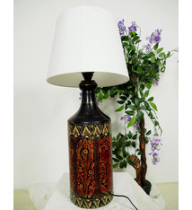 rient handgearbeitete Lacquerware Massiv Holz Flasche Lampe Lampenfuß Lampensockel aus Afghanistan Pakistan