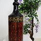 rient handgearbeitete Lacquerware Massiv Holz Flasche Lampe Lampenfuß Lampensockel aus Afghanistan Pakistan