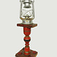 Antique Lacquerware Massiv Holz lampenständer  Nr: E