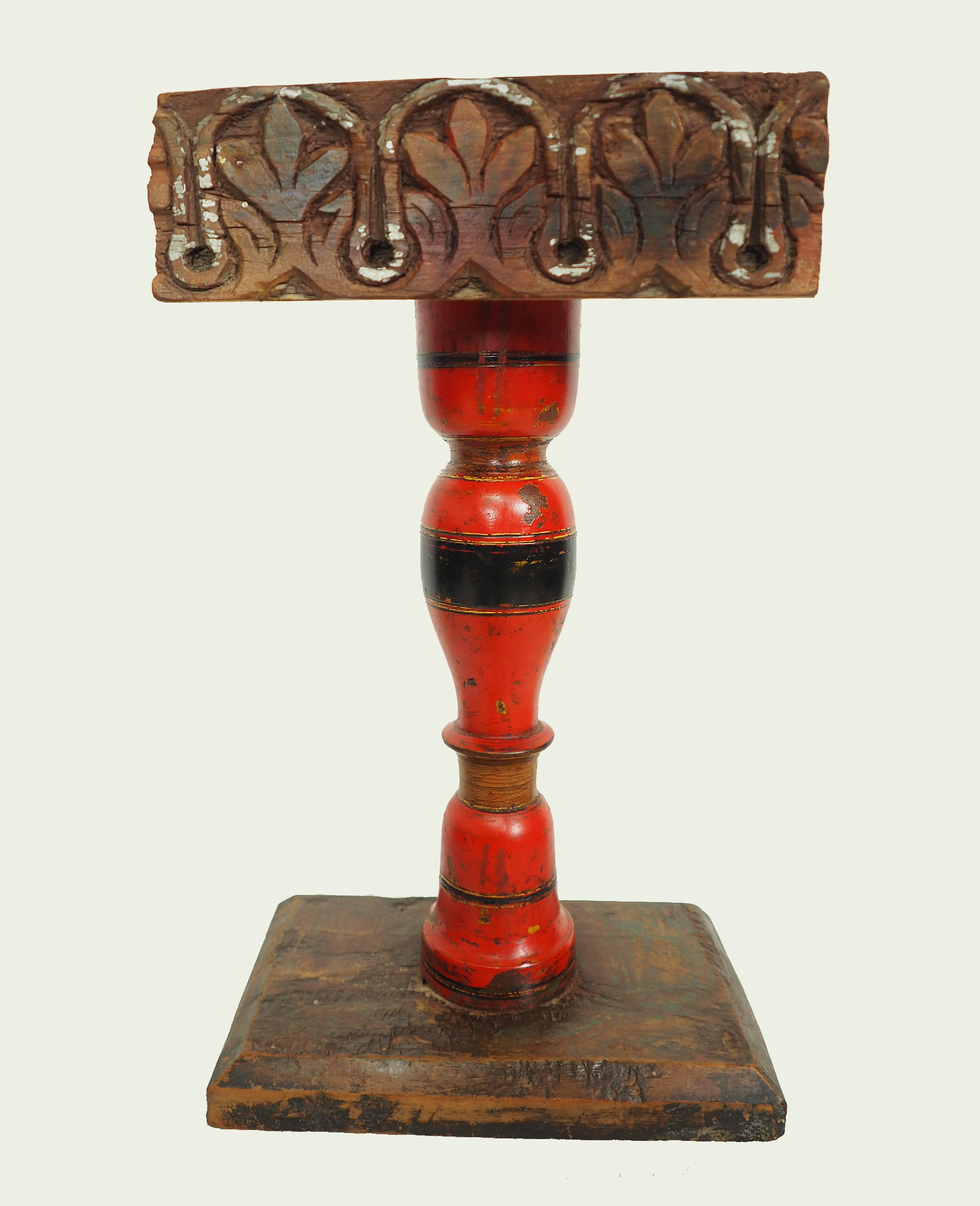 Antique Lacquerware Massiv Holz lampenständer  Nr: F