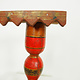 Antique handpainted stunning Vintage Lacquerware wooden oil lamp stand karosin lamp stand candle holder from Afghanistan / Pakistan No:19/H