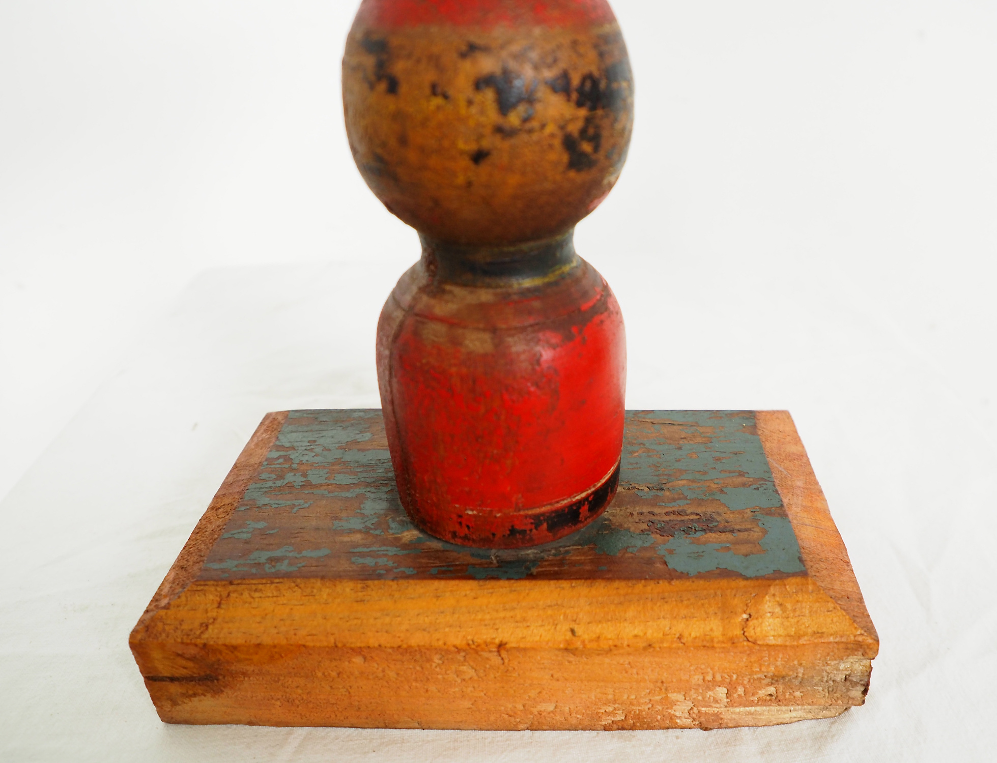 Antike orient handgearbeitete Lacquerware Massiv Holz öl Lampensockel Kerzenstände karosin lampenständer aus Afghanistan Pakistan Nr: J