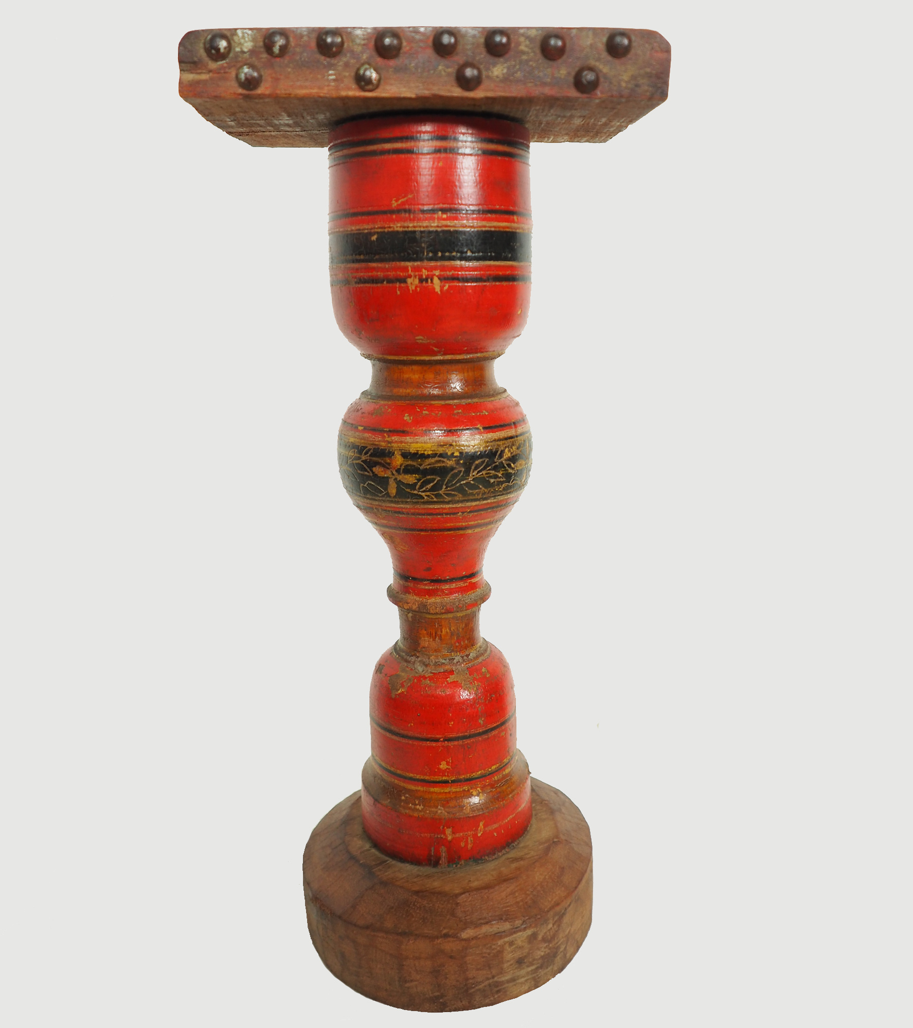 Antique Lacquerware Massiv Holz lampenständer  Nr: A