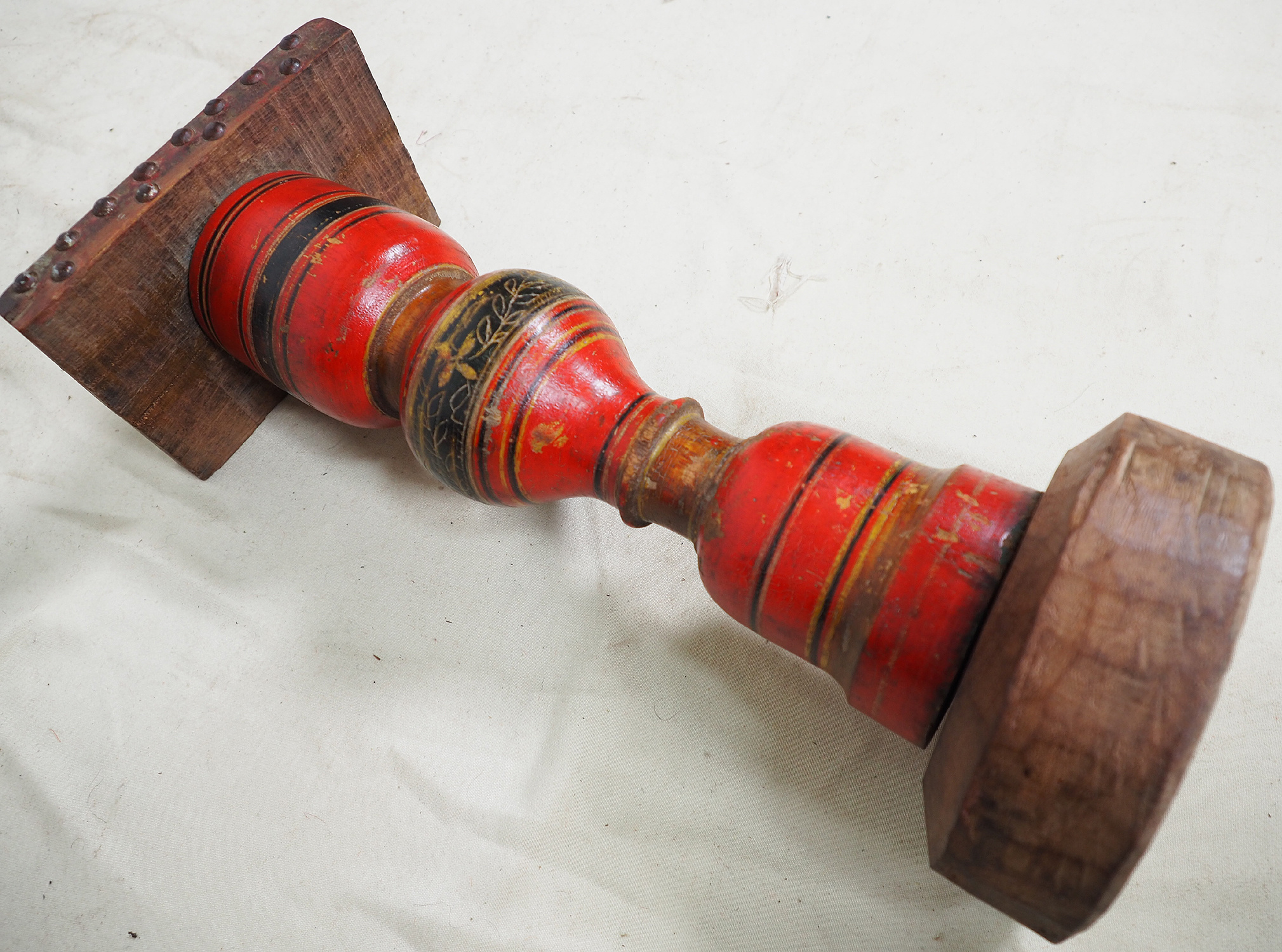 Antique Lacquerware Massiv Holz lampenständer  Nr: A