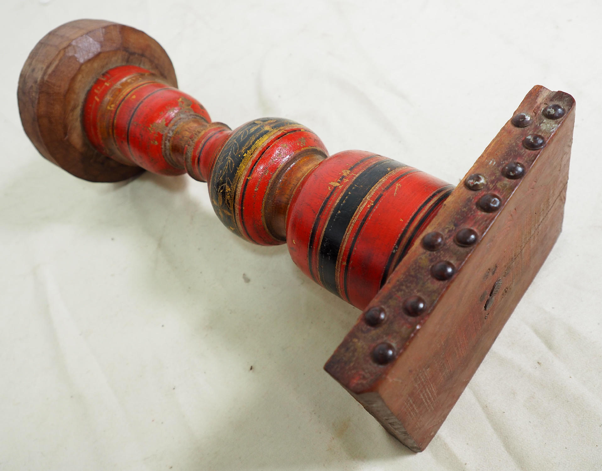 Antique Lacquerware Massiv Holz lampenständer  Nr: A