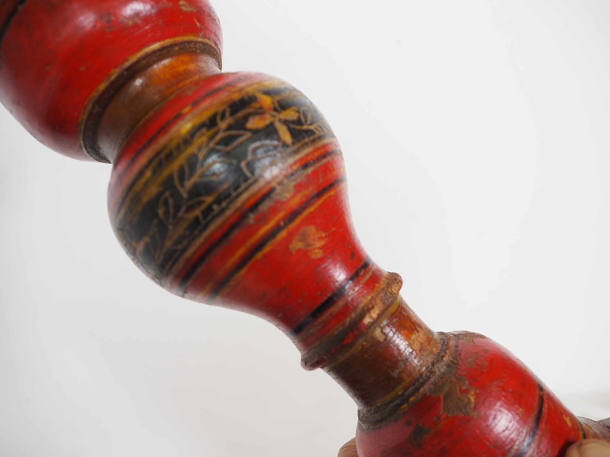 Antique Lacquerware Massiv Holz lampenständer  Nr: A