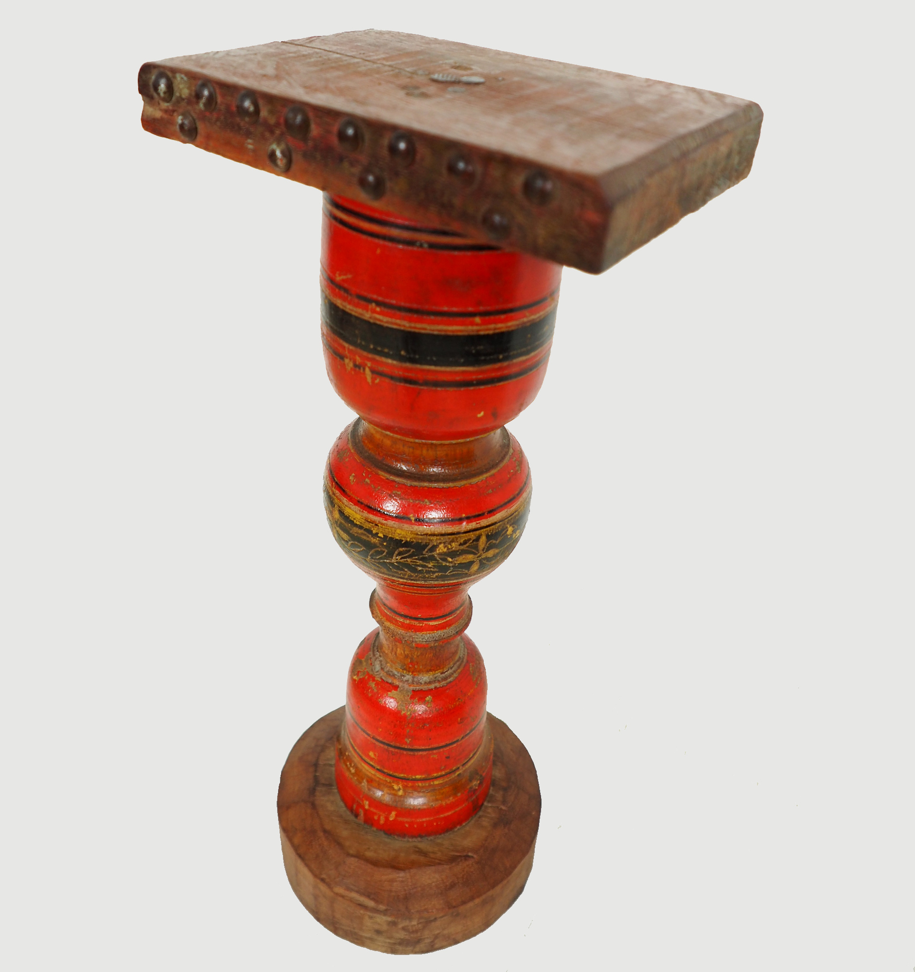 Antique Lacquerware Massiv Holz lampenständer  Nr: A