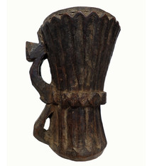 ANTIQUE NURISTANI WOODEN MORTAR  AND PESTLE No: D