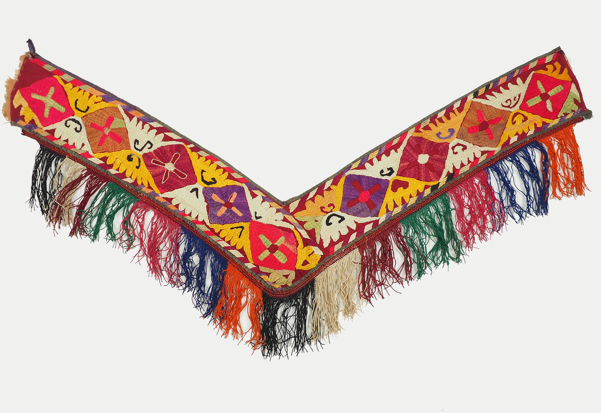 antik orient Usbek Nomaden Suzani Jurten Zierband saye-gosha aus Afghanistan Nr:19/F