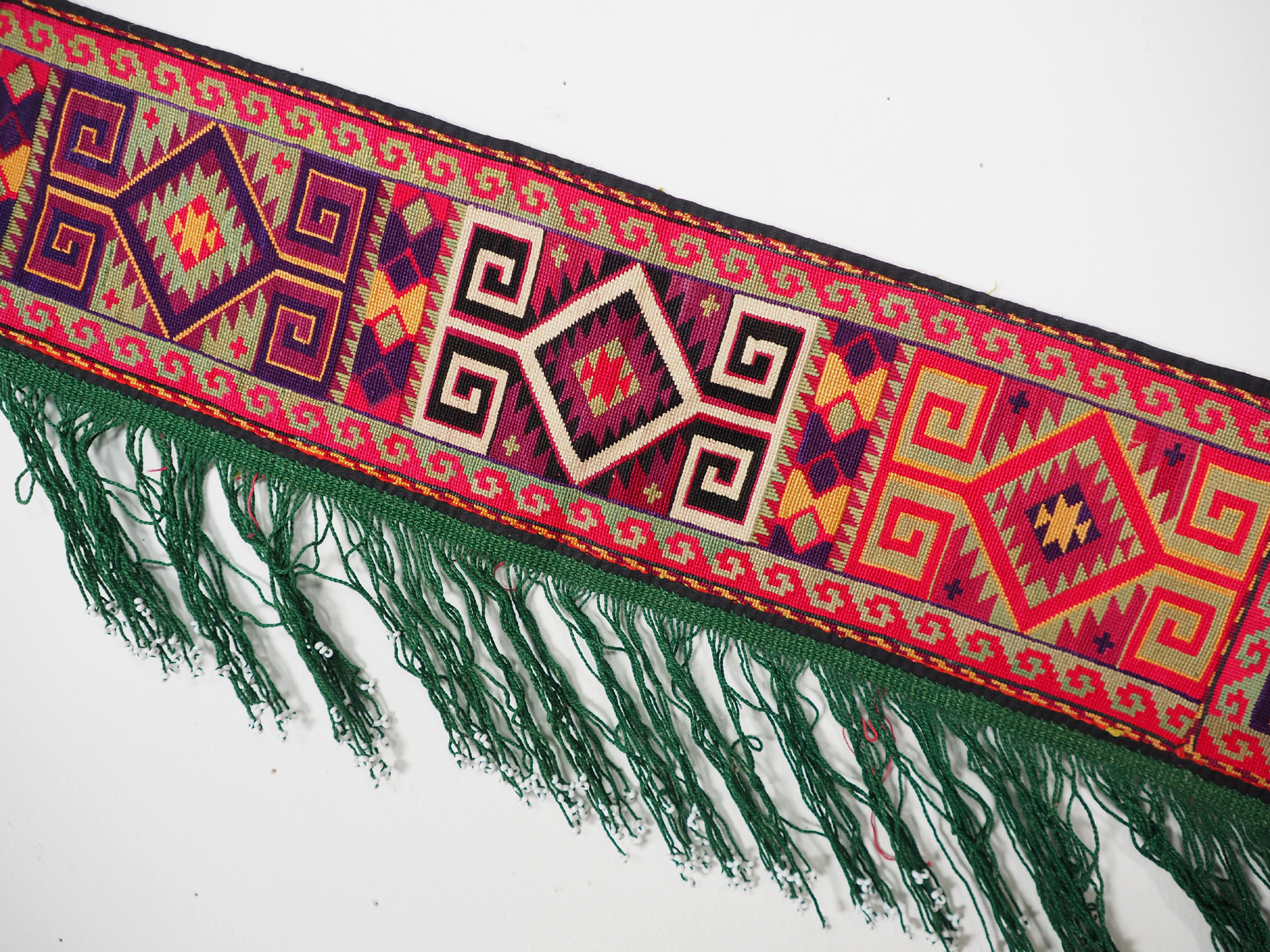 antik orient Usbek Nomaden Suzani Jurten Zierband saye-gosha aus Afghanistan Nr:19/H