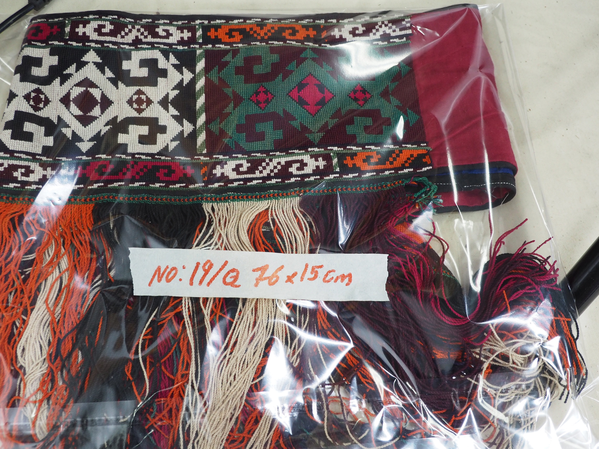 antik orient Usbek Nomaden Suzani Jurten Zierband saye-gosha aus Afghanistan Nr:19/Q