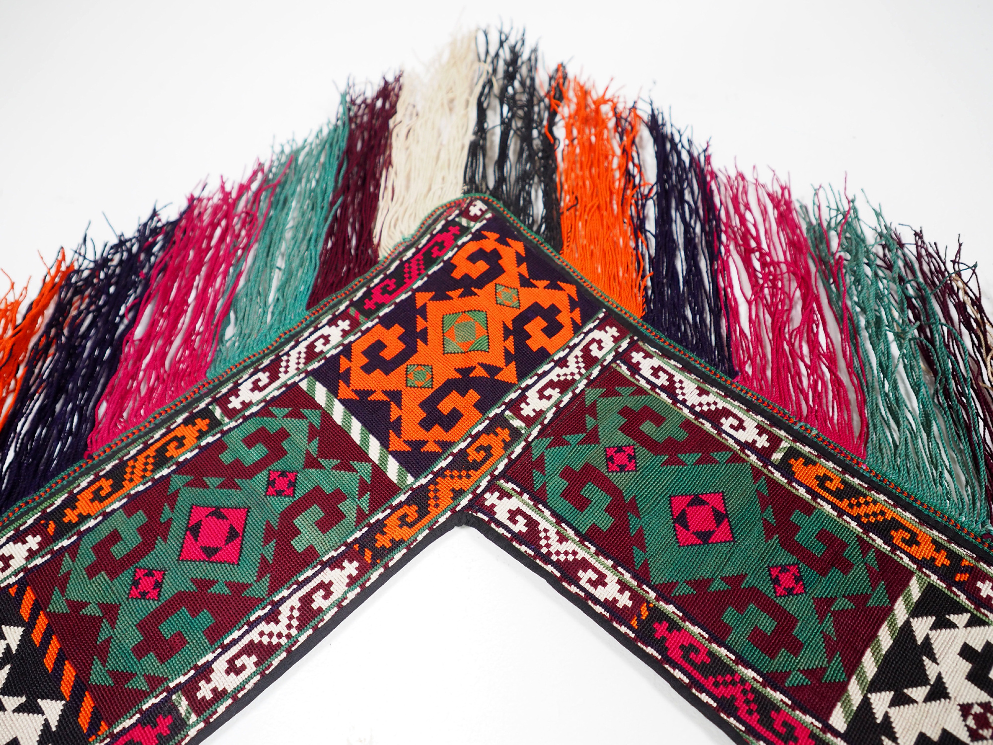 antik orient Usbek Nomaden Suzani Jurten Zierband saye-gosha aus Afghanistan Nr:19/Q