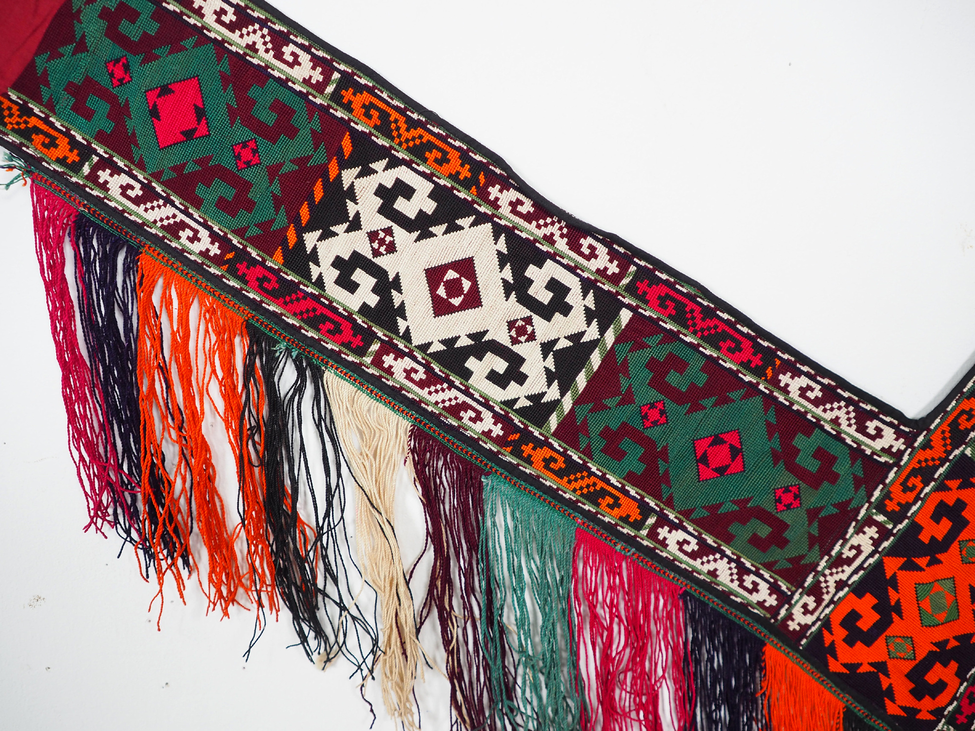 antik orient Usbek Nomaden Suzani Jurten Zierband saye-gosha aus Afghanistan Nr:19/Q