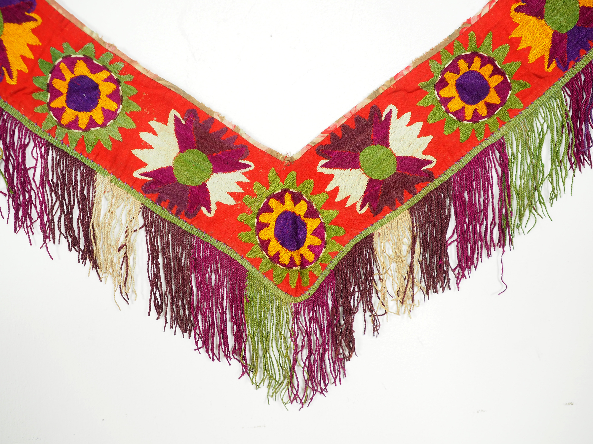 antik orient Usbek Nomaden Suzani Jurten Zierband saye-gosha aus Afghanistan Nr:19/T