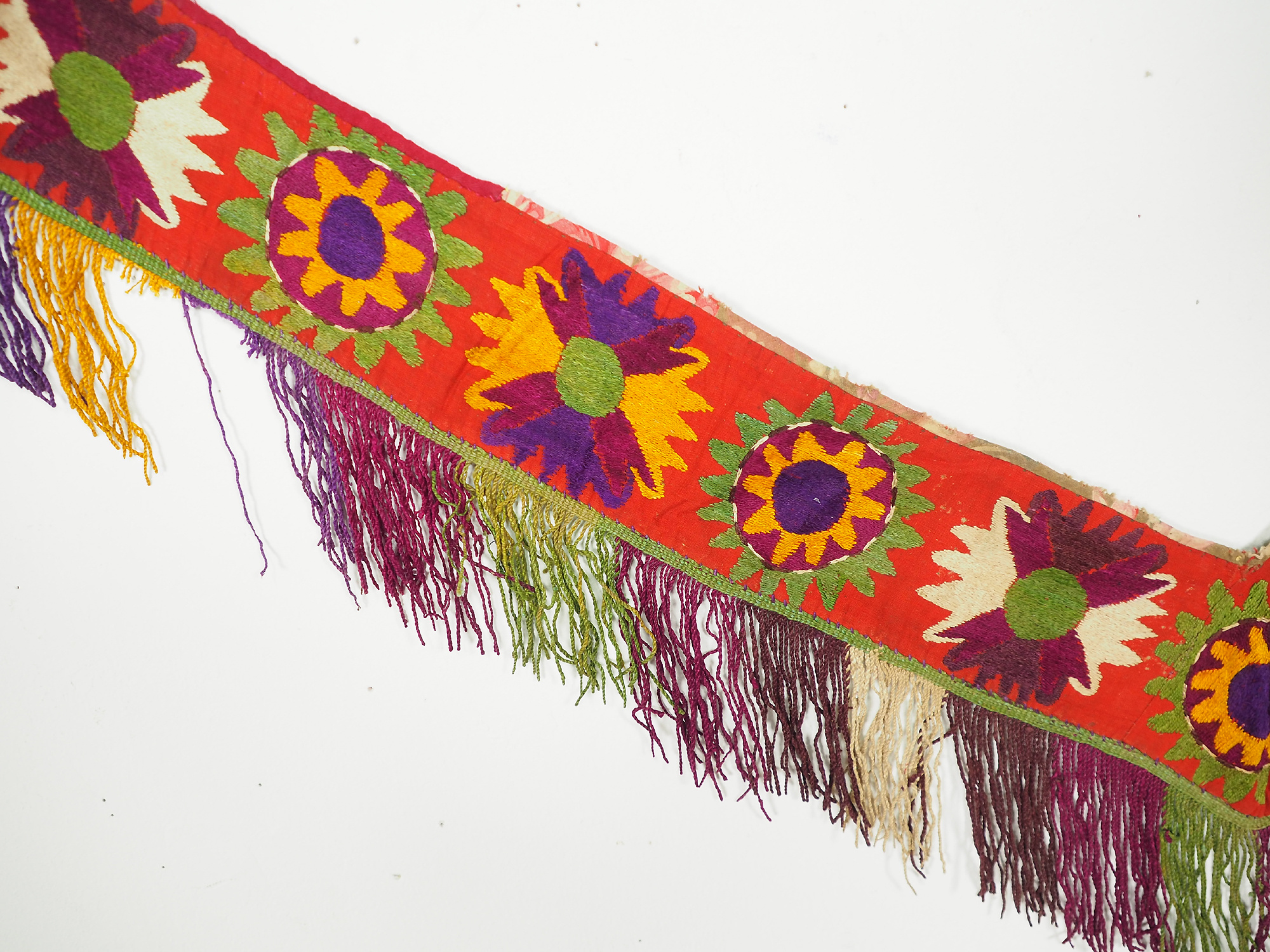 antik orient Usbek Nomaden Suzani Jurten Zierband saye-gosha aus Afghanistan Nr:19/T