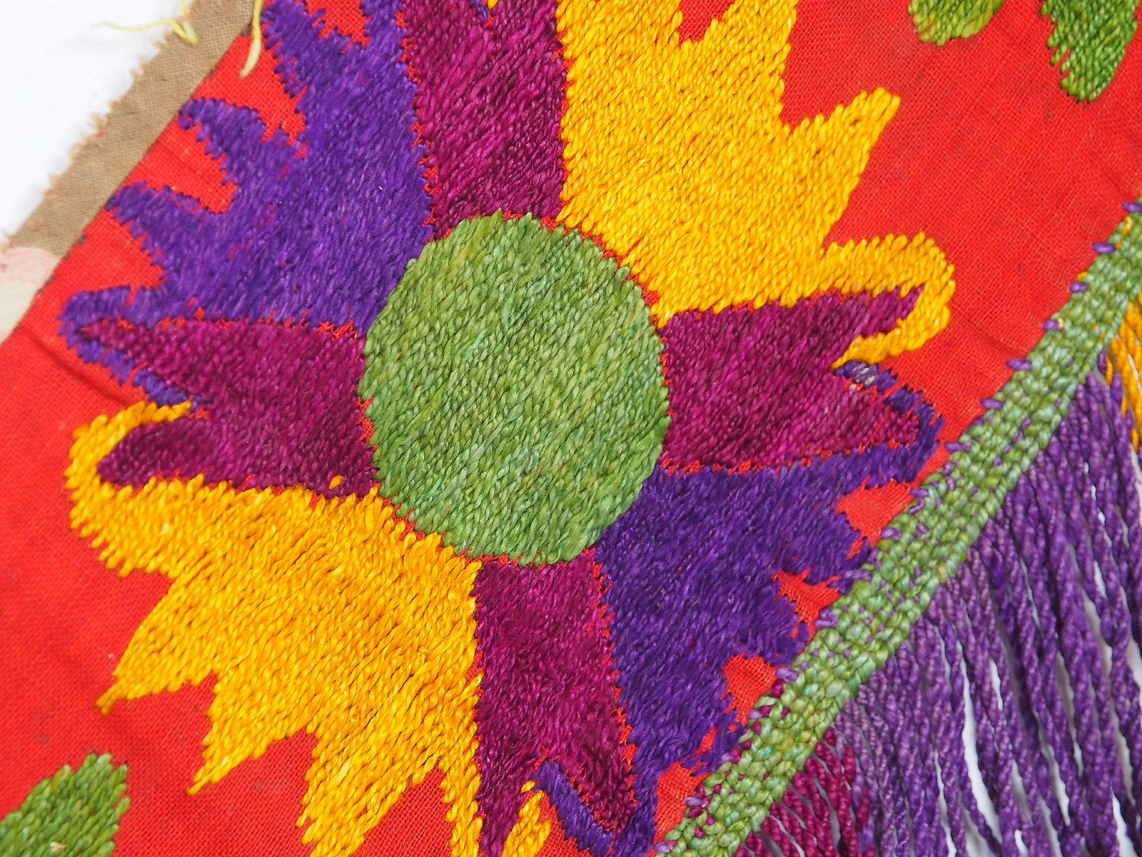 antik orient Usbek Nomaden Suzani Jurten Zierband saye-gosha aus Afghanistan Nr:19/T