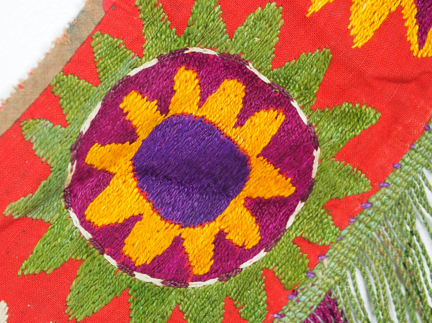 antik orient Usbek Nomaden Suzani Jurten Zierband saye-gosha aus Afghanistan Nr:19/T