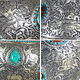 Extravagant orient nickel silver box casket Tin box jewelry box casket lidded amphora carnelian turquoise decorated Gadur Afghanistan 19/A