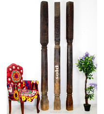 antique orient solid hand-carved wooden Pillar column from Nuristan Afghanistan antike Säule Swat Nr-A