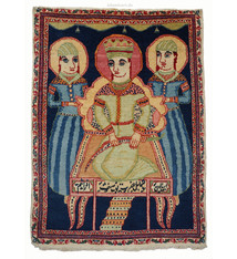 90x 66 cm sehr Seltener islamische handgeknüpft orientteppich Gebetsteppich wandteppich mit Prophet Joseph Carpet Bild