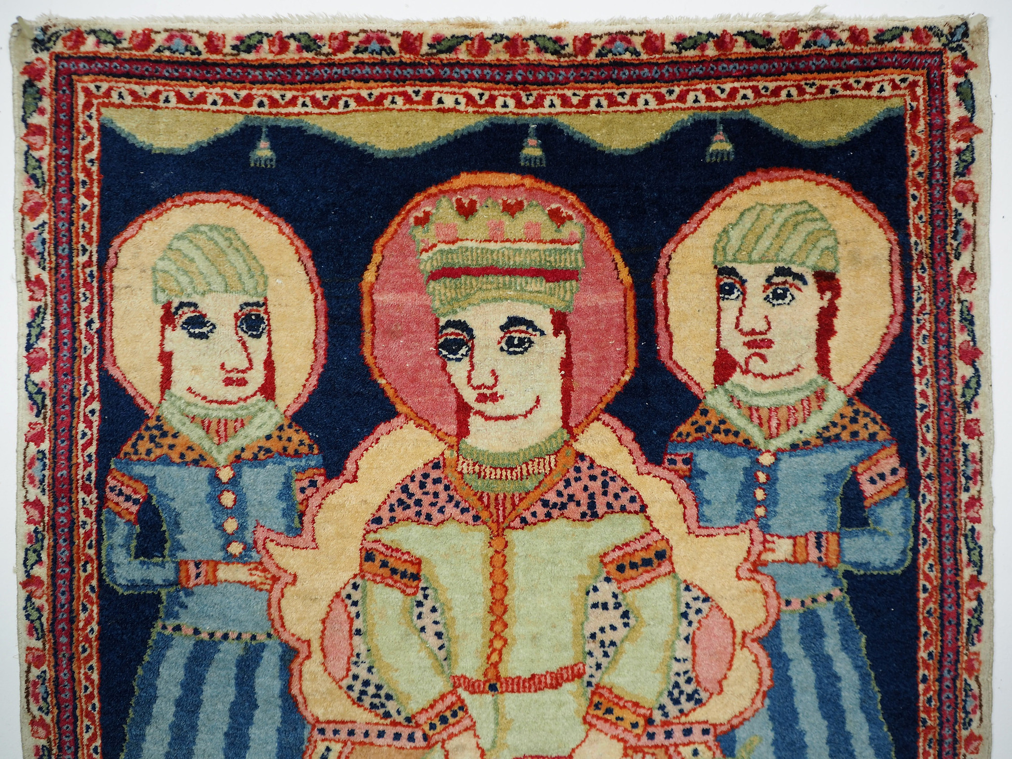 90x 66 cm sehr Seltener islamische handgeknüpft orientteppich Gebetsteppich wandteppich mit Prophet Joseph Carpet Bild