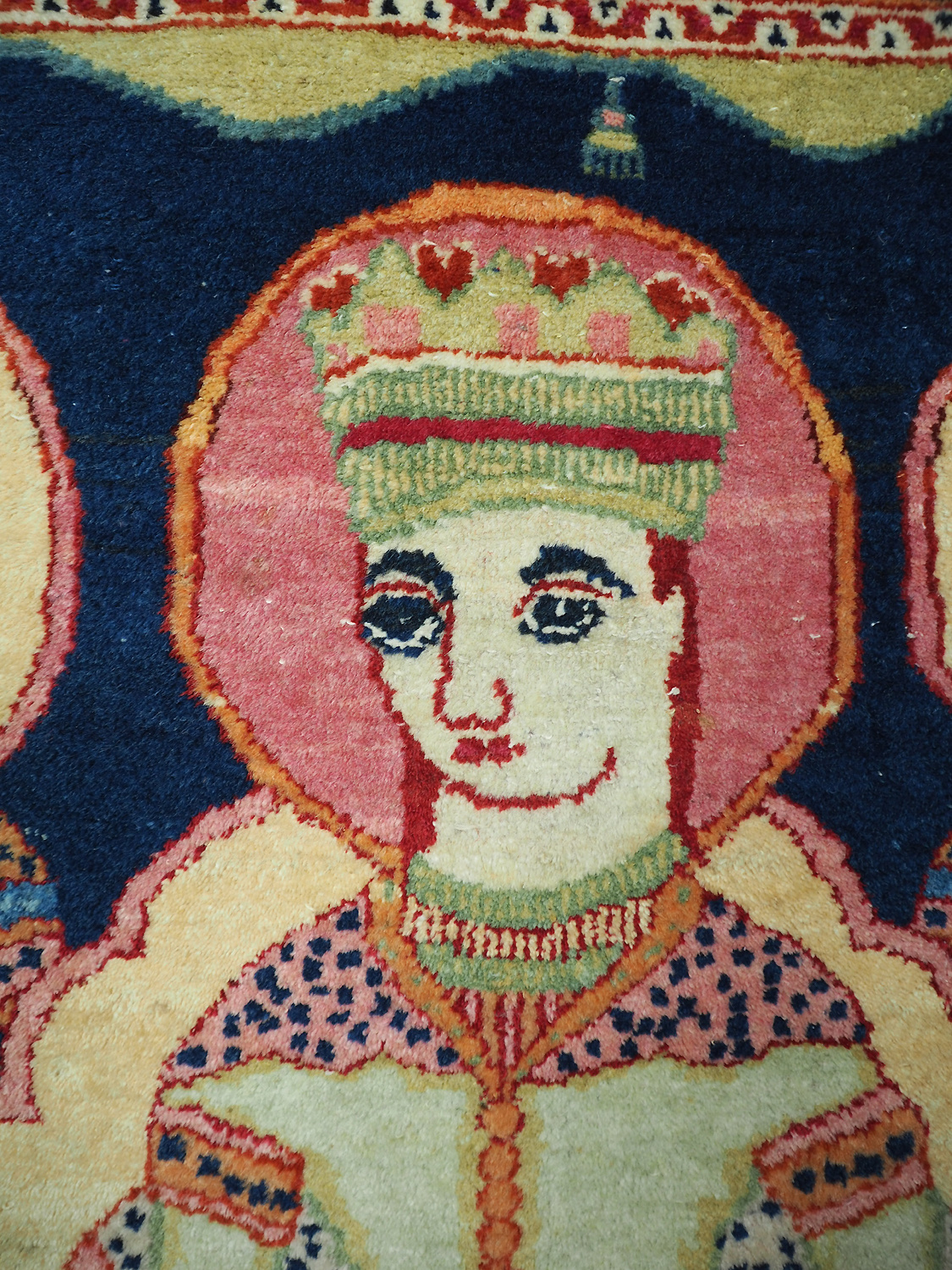 90x 66 cm sehr Seltener islamische handgeknüpft orientteppich Gebetsteppich wandteppich mit Prophet Joseph Carpet Bild