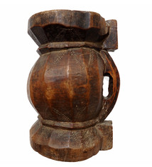 ANTIQUE NURISTANI WOODEN MORTAR  AND PESTLE No: ULM/B