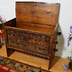 antique 19th century orient vintage cedar wood treasure Dowry Chest from Nuristan Afghanistan No:ULM1