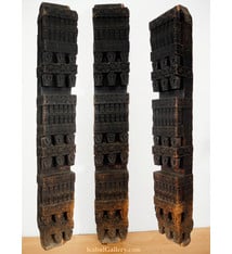 antique  orient solid hand-carved wooden Pillar column from Nuristan Afghanistan kohistan Pakistan  18/19 century No-ulm