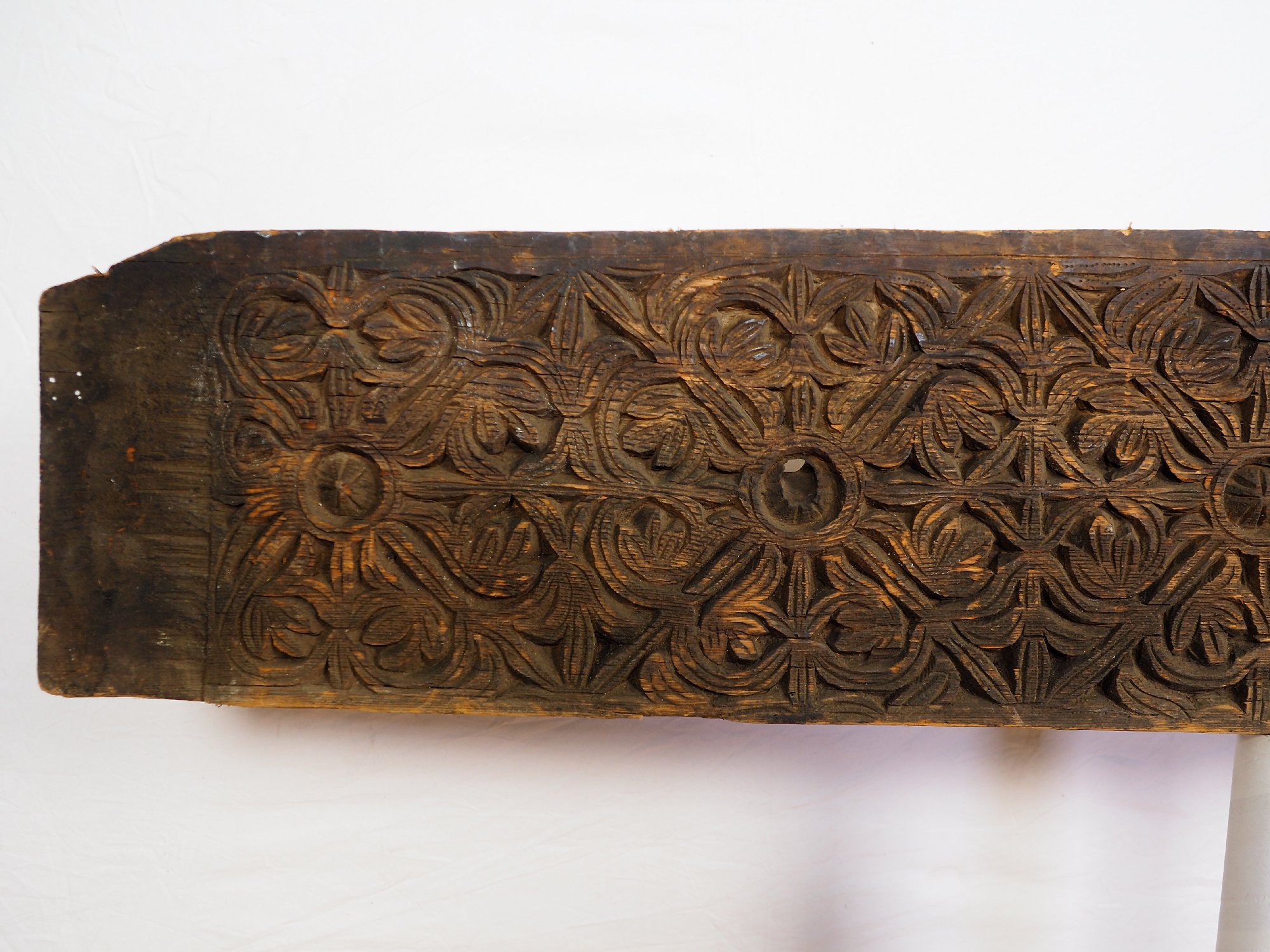133 cm x 26 cm antik orient handgeschnitzte Massiv Holz Afghanistan Nuristan Panel Pakistan Swat-Valley 18/19 Jh. Nr:20/F
