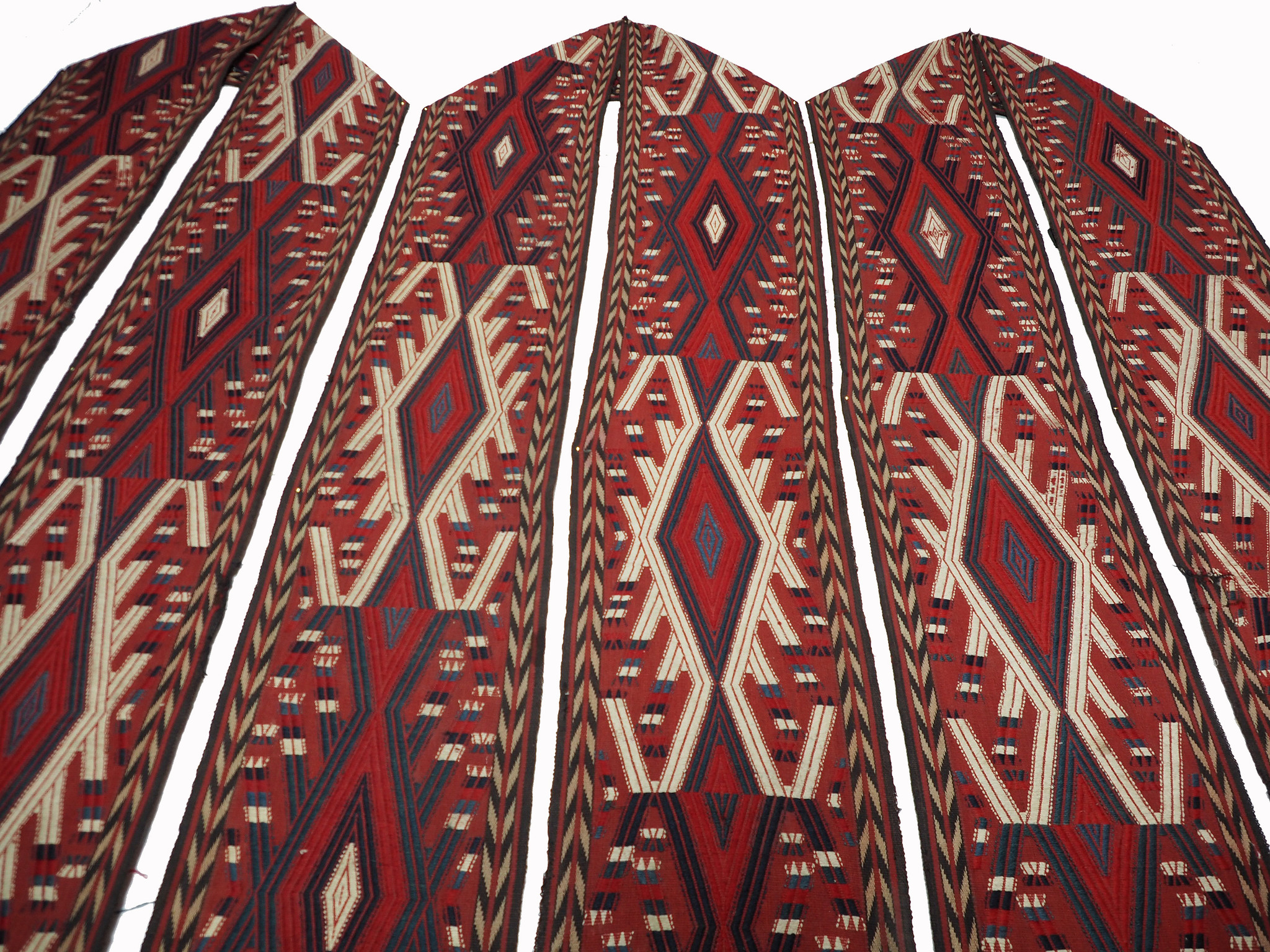 16 m x35 cm nomaden Turkmen Buchara Jomud Kelim Zeltband 19jh HH