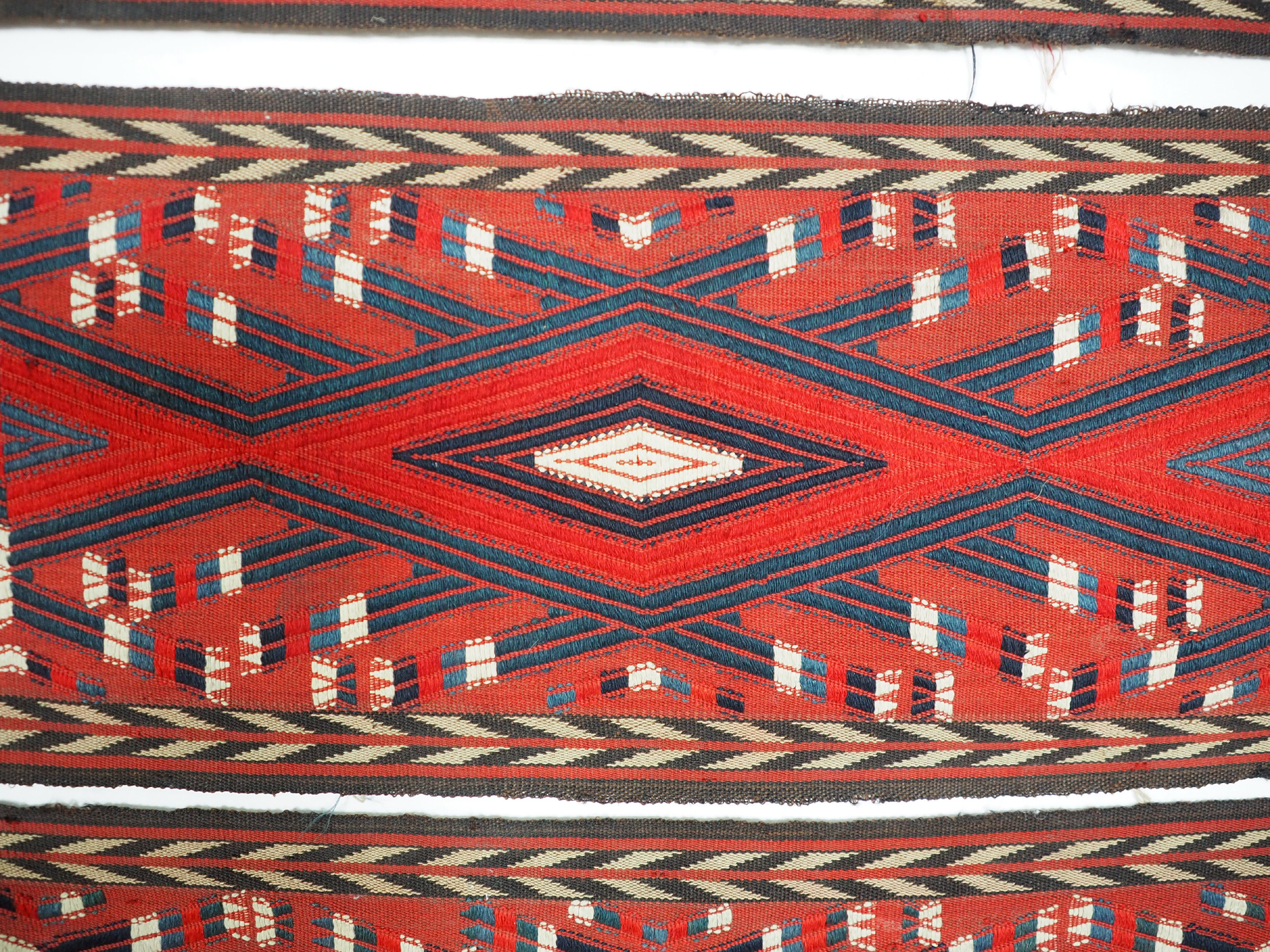 16 m x35 cm nomaden Turkmen Buchara Jomud Kelim Zeltband 19jh HH