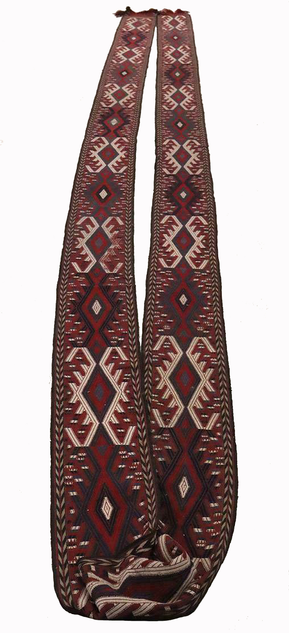 16 m x35 cm nomaden Turkmen Buchara Jomud Kelim Zeltband 19jh HH