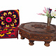 80x80 cm cm antique-look orient colonial solid wood hand-carved  table  Coffee Table living room table  from Afghanistan nuristan 8ECK