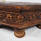 80x80 cm cm antique-look orient colonial solid wood hand-carved  table  Coffee Table living room table  from Afghanistan nuristan 8ECK