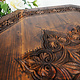 80x80 cm Massivholz handgeschnitzte Teetisch kolonialstil Wohnzimmertisch Tisch tisch aus Afghanistan Nuristan 8Eck