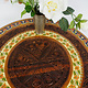 80 cm Massivholz handgeschnitzte Teetisch kolonialstil Wohnzimmertisch Tisch tisch aus Afghanistan Nuristan RUND