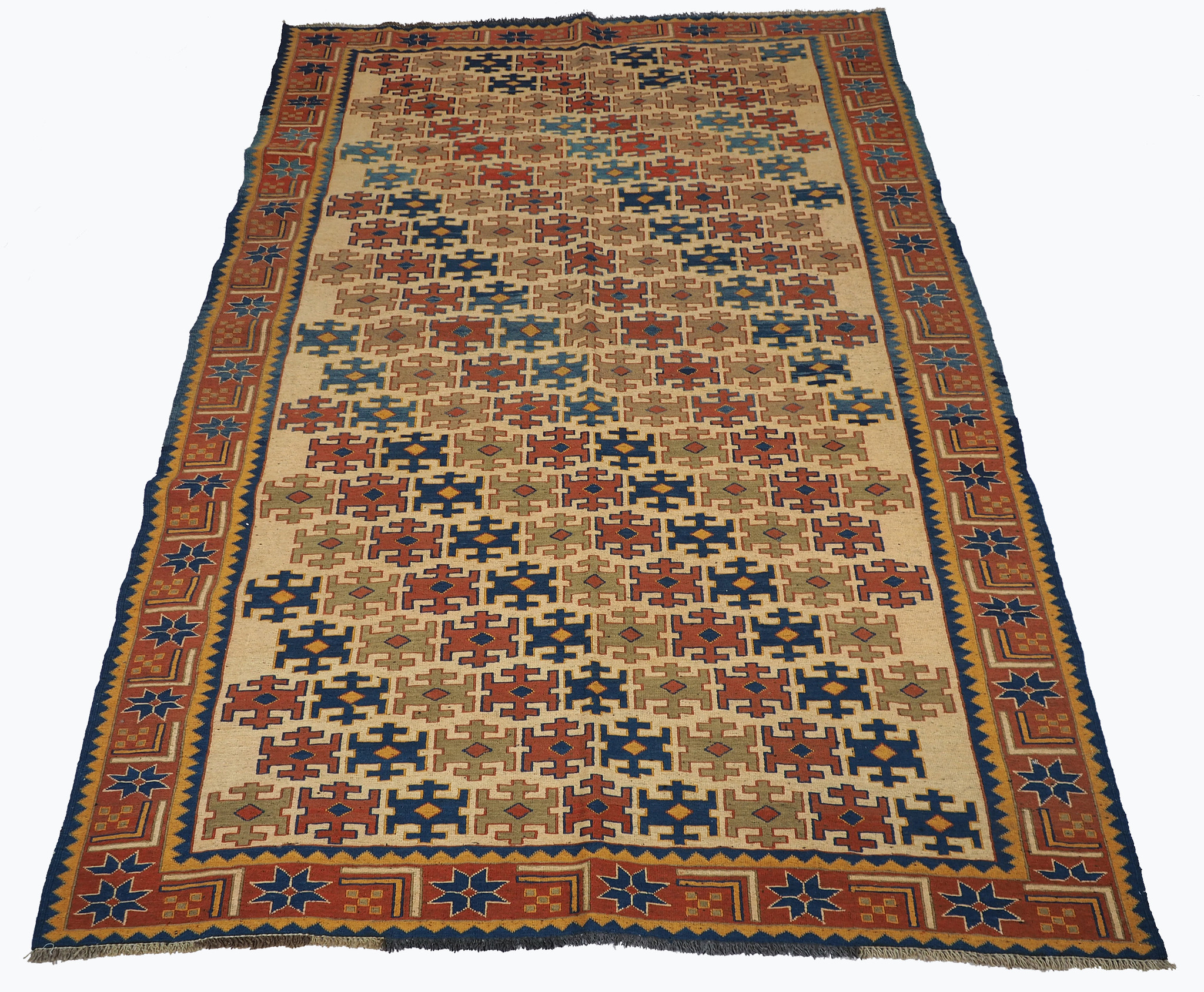 210x147 cm Caucasian Soumak Kilim Rug WL/N