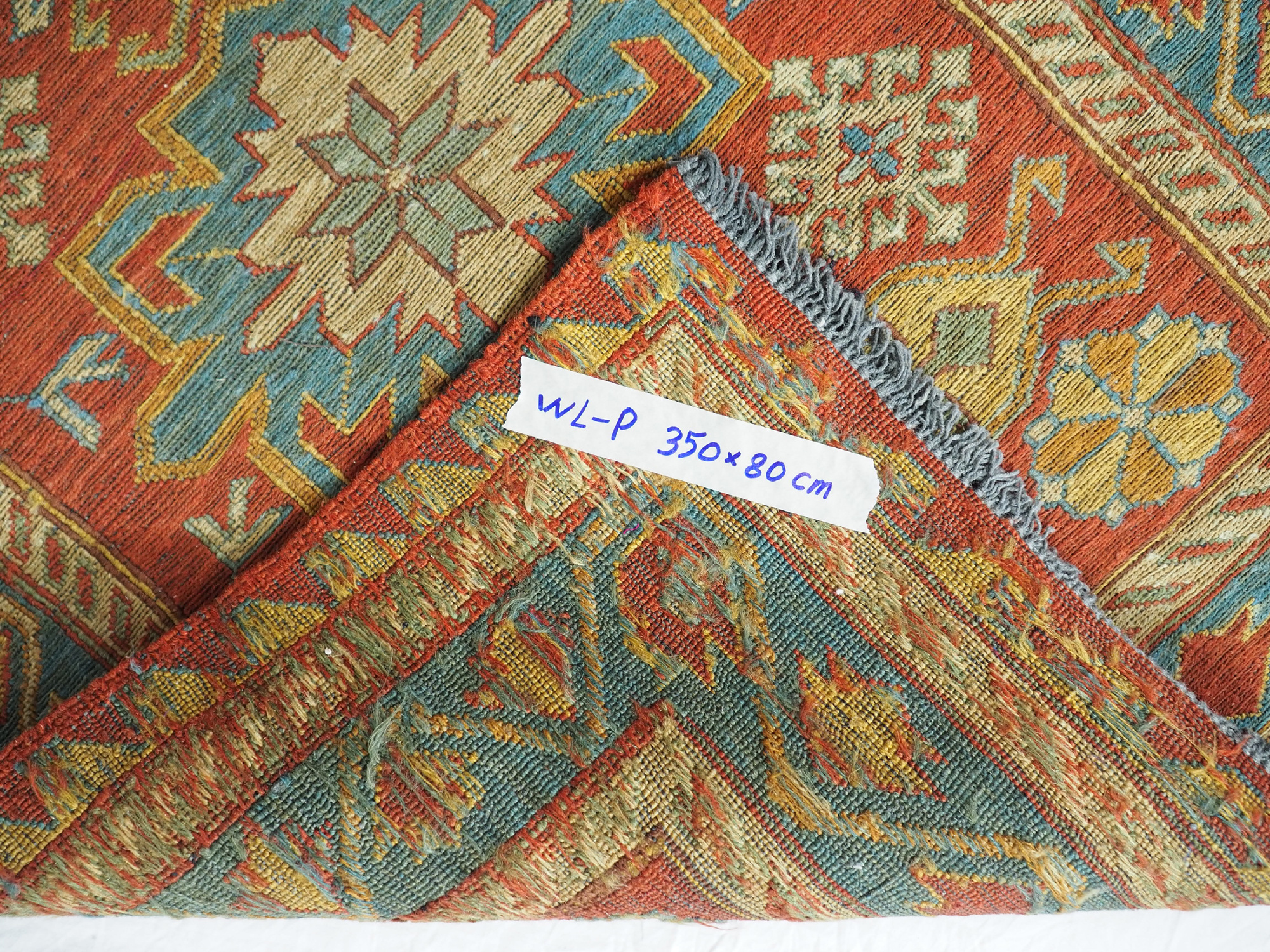 350x80 cm  (11,4 x 2,6 ft )  tribal Nomadic Caucasian Soumak sumakh  Vintage Kilim rug  runner carpet stair carpet corridor Hallway No-WL/P