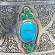 Extravagant oriental nickel silver box jewelry box casket from Afghanistan 20/1