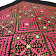225x225 cm silk embroidered Bed coverlet bedspread sofa cover Swat Valley  pink