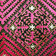 225x225 cm silk embroidered Bed coverlet bedspread sofa cover Swat Valley  pink