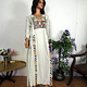 antique hand embroidered bedouin palestinian Ethnic thoub tunic dress No-16