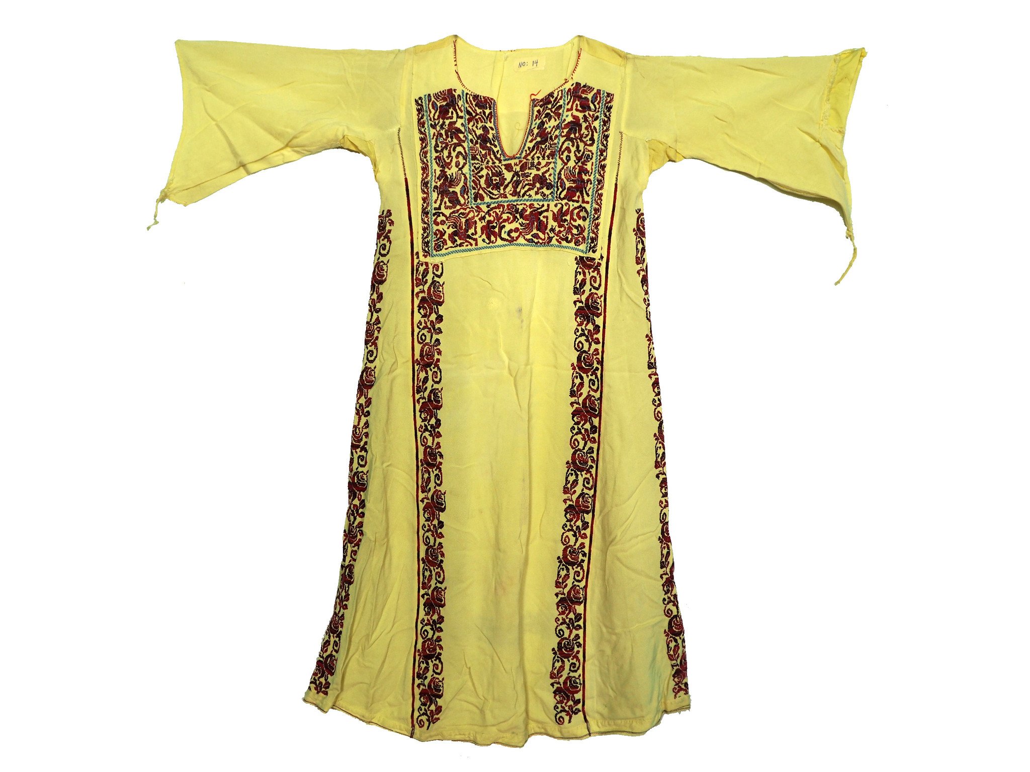 Palestinian girls embroidered ethnic dress No:14