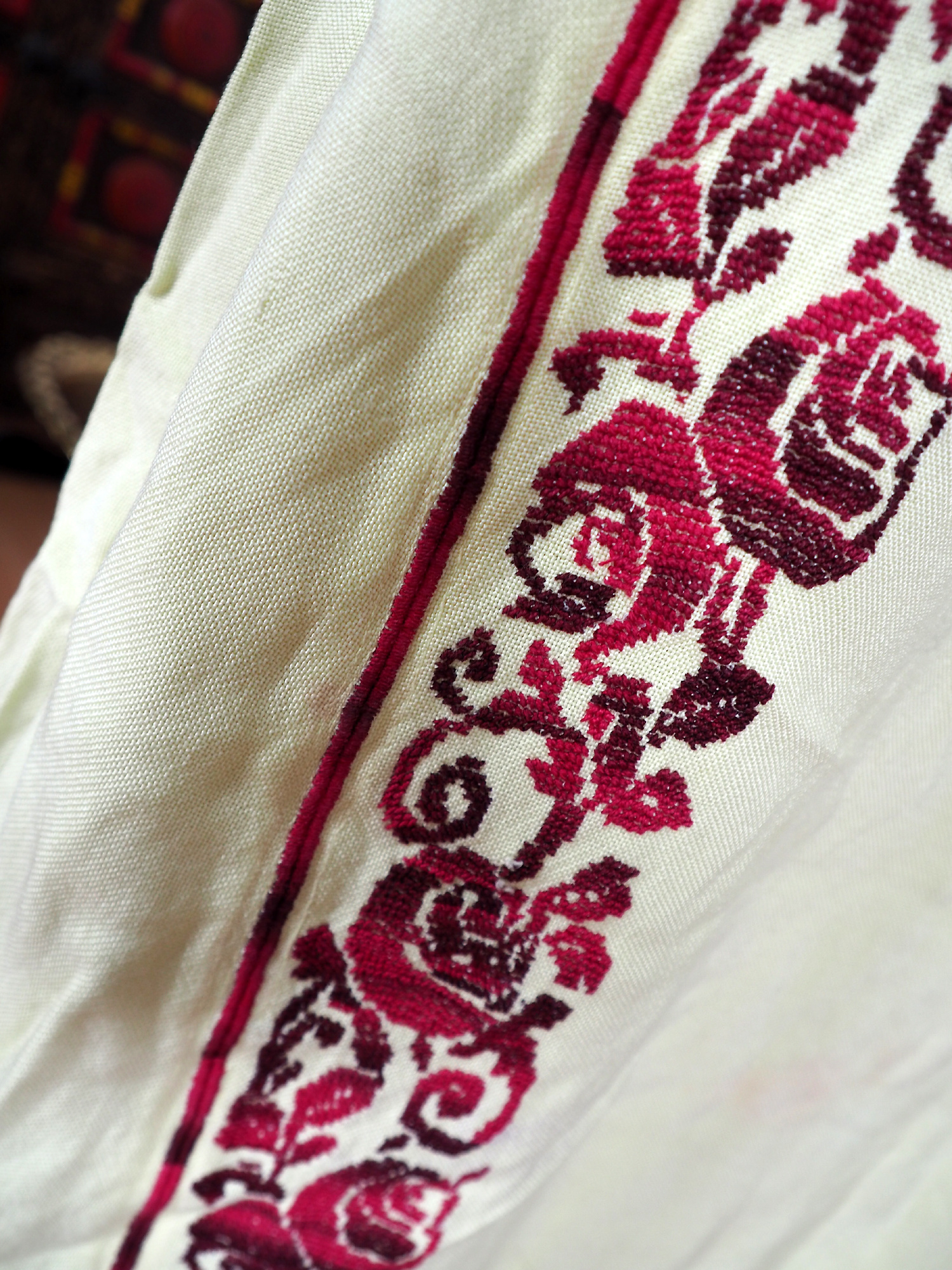 antique hand embroidered bedouin palestinian Ethnic thoub tunic dress No-14