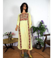 antique hand embroidered bedouin palestinian Ethnic thoub tunic dress No-14