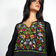 antique hand embroidered bedouin palestinian Ethnic thoub tunic dress No-1