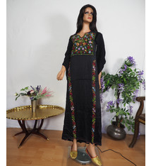 antique hand embroidered bedouin palestinian Ethnic thoub tunic dress No-1