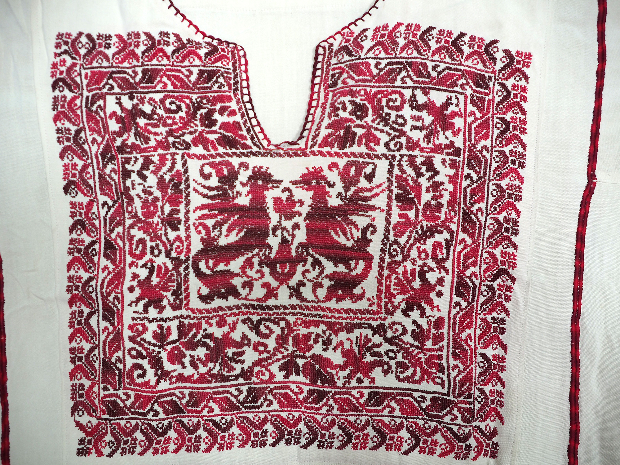 antique hand embroidered bedouin palestinian Ethnic thoub tunic dress No-11